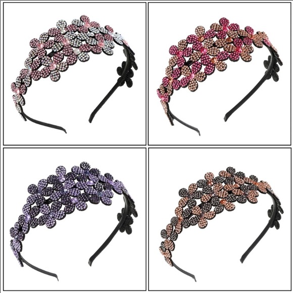 ❤️UNIQUE HANDMADE PURPLE CRYSTAL AND RHINESTONE HAIR BAND❤️$15 EACH OR 2/$25❤️ - Picture 2 of 4